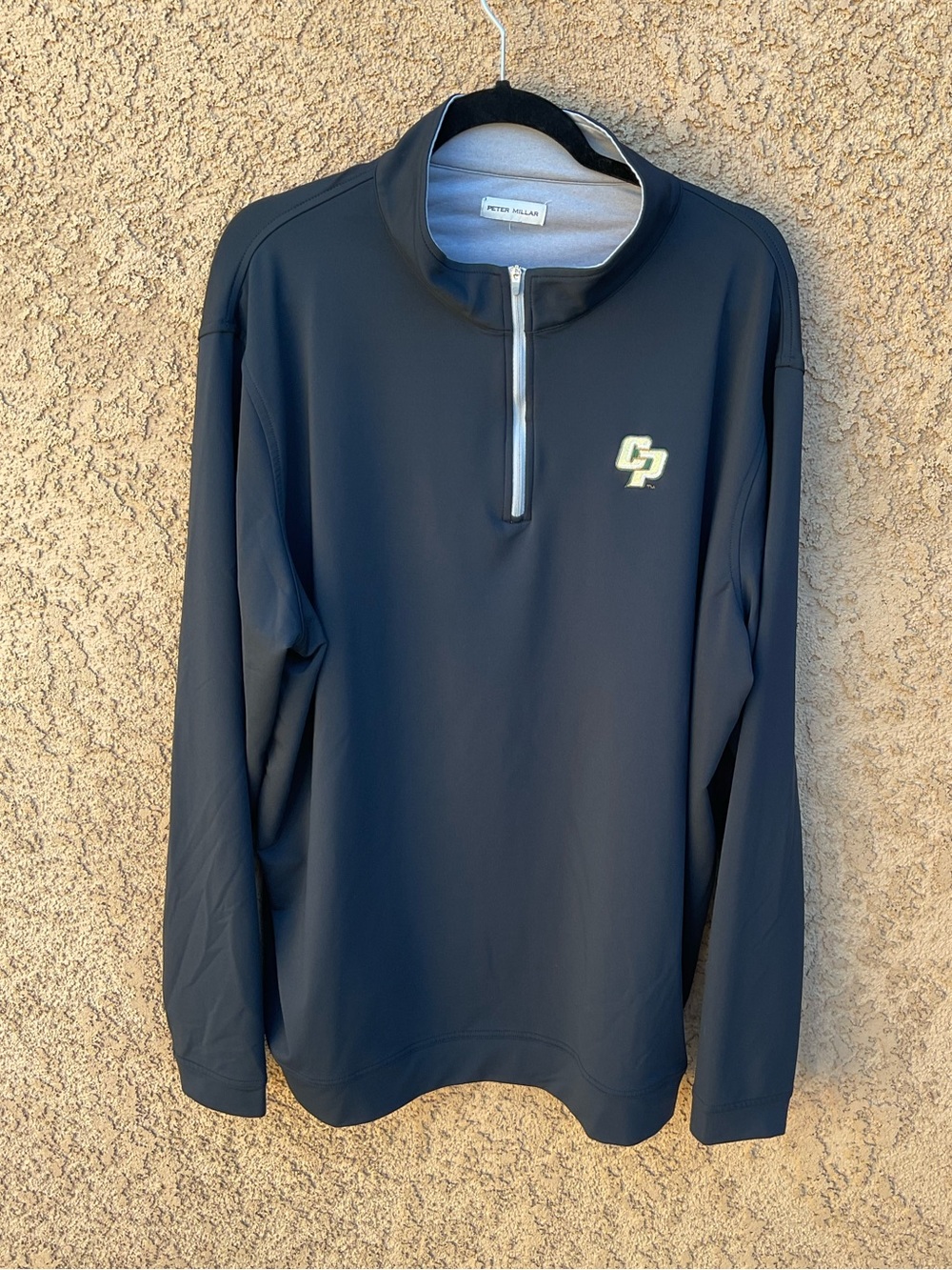 Peter Millar Perth Crown Performance Mens 3XL Black Quarter Zip Pullover